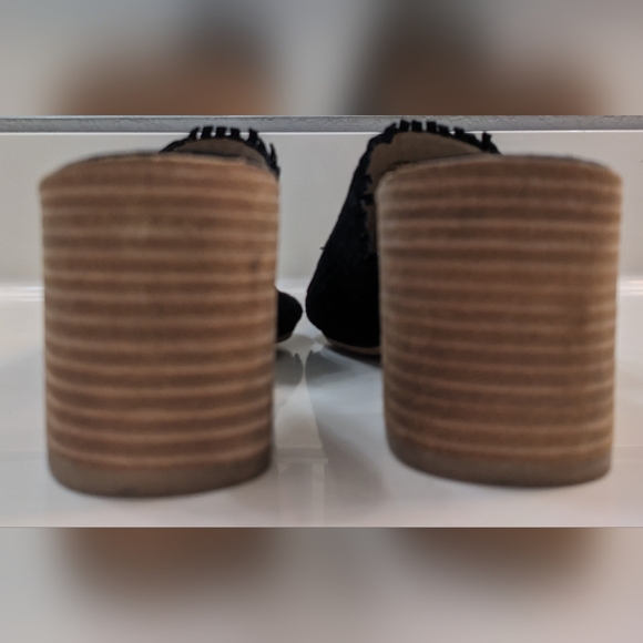 Rebels Gaia Woven Slide Sandals Sz 8 Black Suede NWOB - Picture 4 of 9